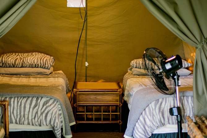3 Day Budget Tent Kruger National Park Safari - Bush BBQ dinner and the night drive setup