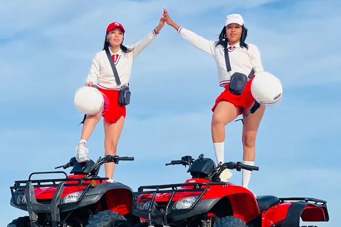 AFFORDABLE Quad Biking Atlantis Dunes+ PHOTOS - Group setup, guides, and riding rules for families