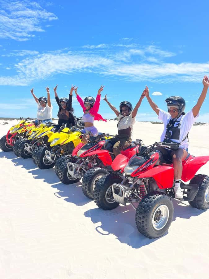 ATV Atlantis dunes: PHOTOSHOOT & VIDEOS - Getting on the quad bike, learning the controls fast