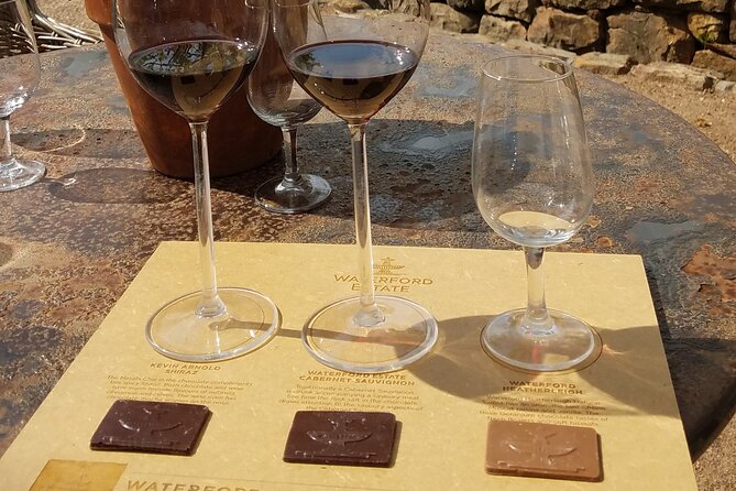 Camino Private Package wine experience PICKUP from CAPE TOWN - Stop 1 at L’Avenir: cheese and wine plus garden views over water