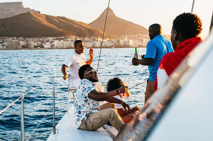 Cape Town: Sunset Catamaran Cruise on Table Bay with Bubbles - A 39-Foot Catamaran Sunset Over Table Bay: the point is the view, not the fuss