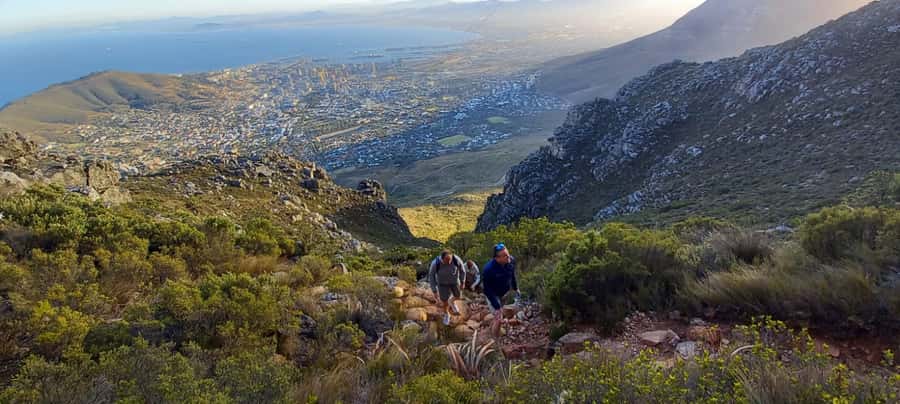 Cape Town: Table Mountain Hike via India Venster Morning - Final stretch to the plateau, and morning views that stick