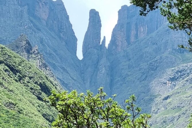 Drakensberg Mountains. Tugela Gorge and Amphitheater Hike - Tugela Gorge and the Drakensberg amphitheater, what you are really hiking toward