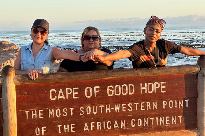 From Cape Town: Table Mountain, Cape of Good Hope & Penguins including Park Fees - Cape of Good Hope: the included gate, monuments, and photo board