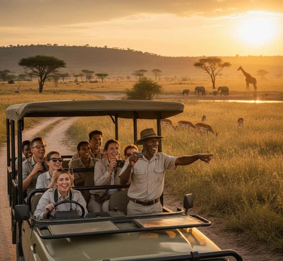 From Johannesburg: Pilanesberg Wildlife Safari - Switching Into an Open Safari Jeep: Your Best Chances for Action Shots