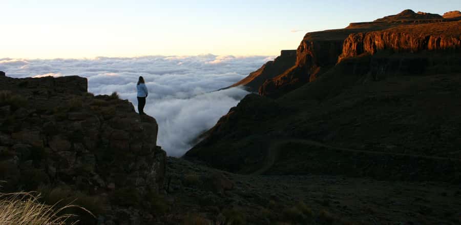 From Underberg: Sani Pass Day Tour - The descent back down: steep switchbacks and getting your bearings