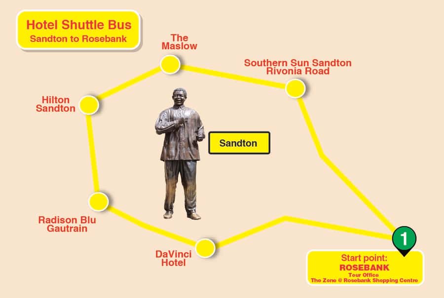 Johannesburg: Hop-On Hop-Off Bus with Optional Soweto Tour - The main sights on the loop, stop by stop