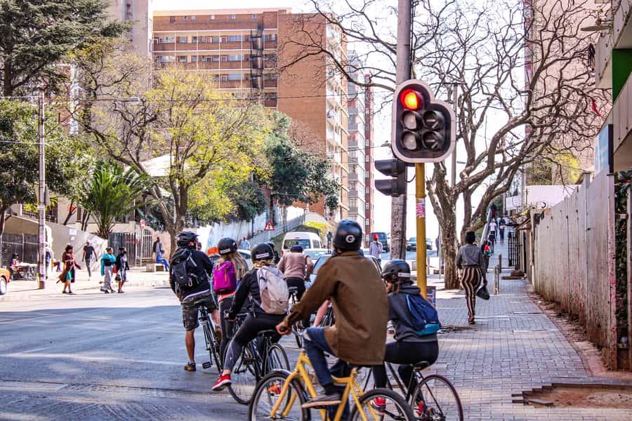 Johannesburg: Inner City Guided Cycling Tour - English audio guide and a live guide, so questions work