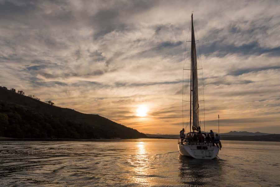 Knysna Sunset Sailing Cruise with Light Dinner and Wine - The Outeniqua Yacht, Plus the Small-Group Advantage (Up to 12)