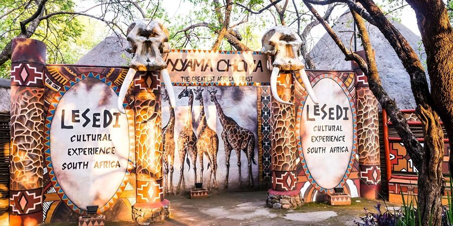 Lesedi Cultural Village with lunch or dinner cultural food - Touring five homesteads: Zulu, Xhosa, Pedi, Sotho, Ndebele