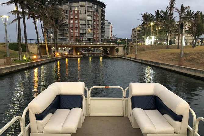 Luxury Canal Boat Cruise - Fun Things Durban Ushaka - Luxury Pontoon Comfort on the Durban Point Waterfront