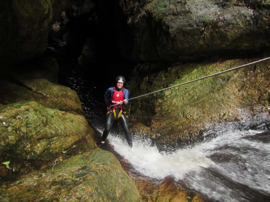 Plettenberg Bay: Canyoning Trip - The 55-meter zip-line finish, then collection back to base camp