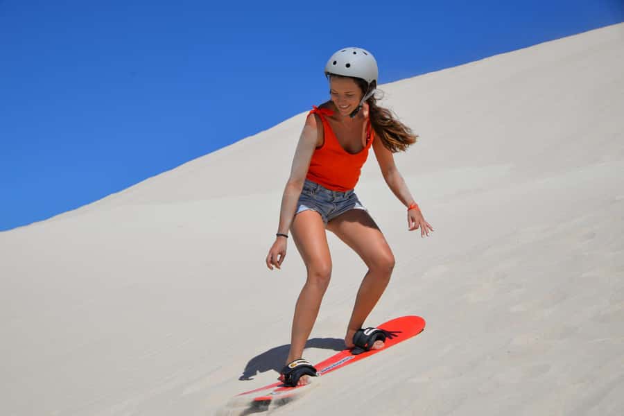 Sandboarding with jeep - drive uphill - Should you book sandboarding with jeep uphill at Atlantis Dunes?