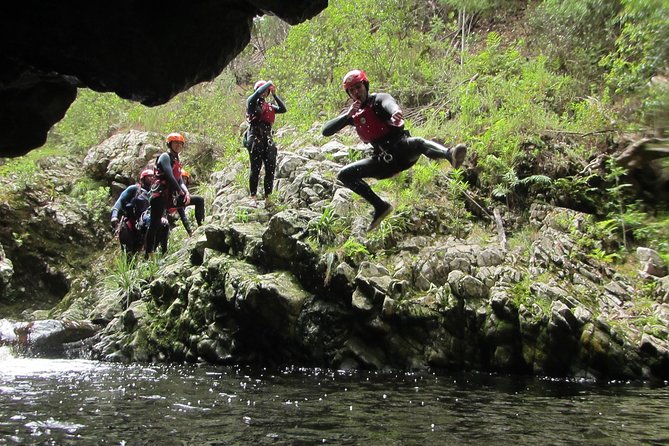 Standard Canyoning Trip in The Crags, South Africa - The 82-foot (25-meter) waterfall rappel: where control matters