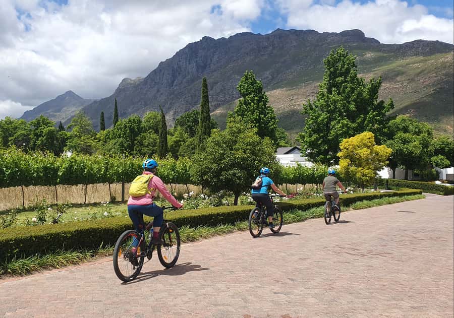 Stellenbosch: Historical Bike Tour & Wine Tasting - Jonkershoek Valley: forests, winding roads, and mountain views