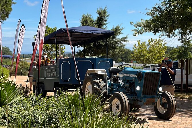 Stellenbosch Wine Tractor hop-on-hop off wine tasting tour - What you do at each stop: tastings, optional food, and no cellar tours