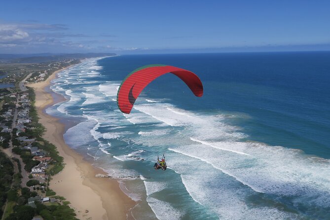 Tandem Paragliding Wilderness South Africa - Soaring above the sea, lakes, and Garden Route hills