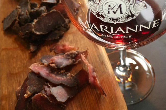 Tastes of Stellenbosch Wine Full Day Tour with Private Transfer - Marianne Wine Estate: biltong and South Africa’s old wine-route vibe