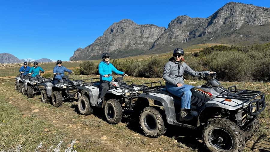 Vrede en Lust Wine Estate: 1H Quad Bike Trail - The start at the estate: helmets, permits, and a focus on safety