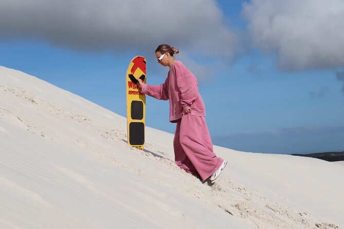 WildX Sandboarding the Real White Sand Dunes Atlantis Cape Town - Riding Atlantis Dunes: steep slopes, soft sand, and coastline views